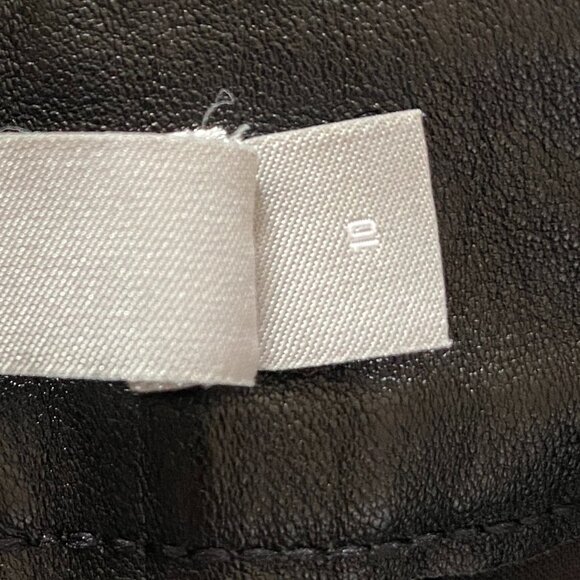 Vince 100% Lamb Leather Boot-Cut Pant Black Designer Mobwife Quiet Luxury-10 - Picture 9 of 12